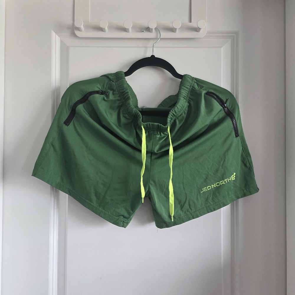 Jed North Green Athletic Shorts. Large